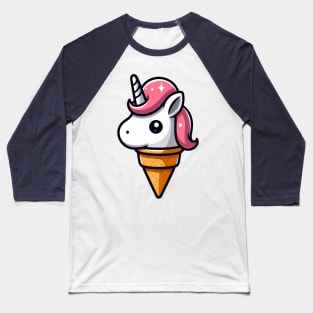 Unicone Funny Pun For Unicorn Lover And Ice Cream Lover Baseball T-Shirt